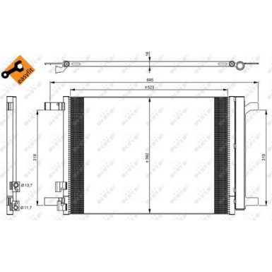 Kondensator, Klimaanlage EASY FIT 35968