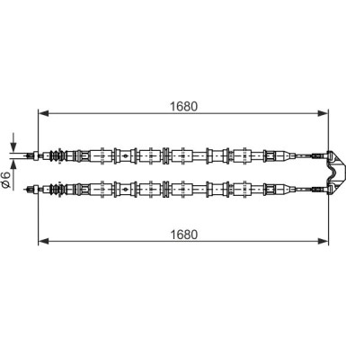 1 987 482 107 Seilzug, Feststellbremse 1 987 482 107 Seilzug, Feststellbremse