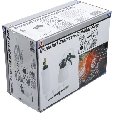 BGS Druckluft Bremsen-Entlüfter-Satz 11-tlg BGS Do it yourself 18087