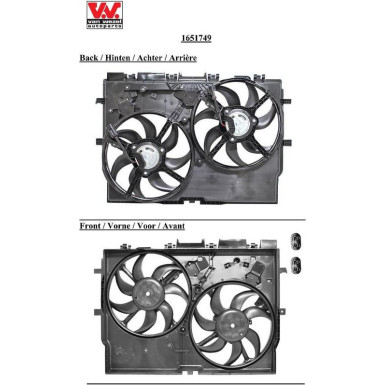 VAN WEZEL Lüfter, Motorkühlung 1651749