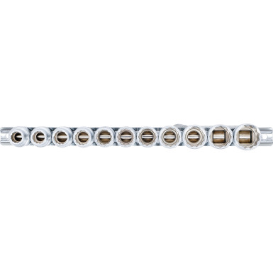 BGS Steckschlüssel-Einsatz-Satz, Zwölfkant | Antrieb Innenvierkant 12,5 mm (1/2"""") | SW 10 - 21 mm | 11-tlg | 9107