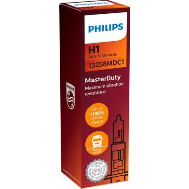 H1 MasterDuty 24V.70W.P14,5S Lampe | HD Version, verstärkt & rüttelfest | 13258MDC1