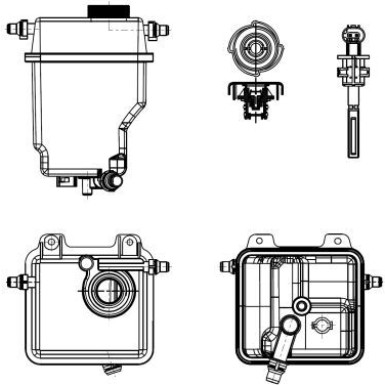 Ausgleichsbehälter, Kühlmittel EASY FIT 454036