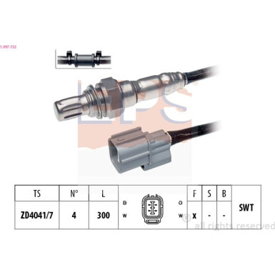Lambdasonde Made in Italy - OE Equivalent 1.997.732