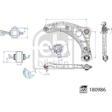 Querlenker VA li | NISSAN Micra 16 | 180986