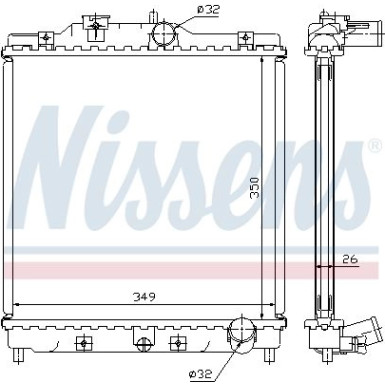 Wasserkühler PKW | HONDA Civic (EG,EH) | 63312
