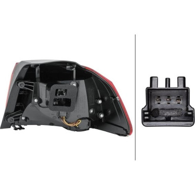 HECKLEUCHTE L 12 V HELLA | VW GOLF VI 08-12 | 2SD 010 408-071