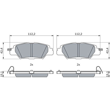 Bremsbelag | MAZDA CX-5 11-17 | 0 986 460 006