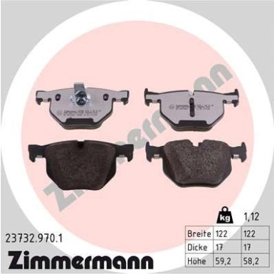 ZIMMERMANN Bremsbeläge | 23732.970.1