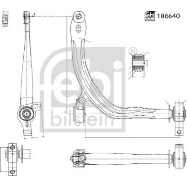 LENKER, RADAUFHÄNGUNG FE186640