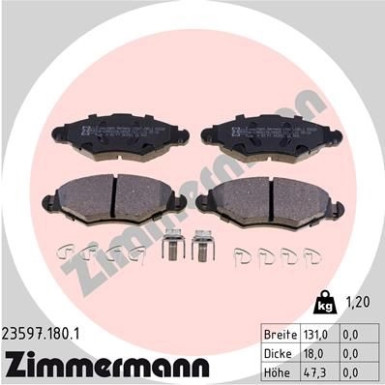 ZIMMERMANN Bremsbeläge