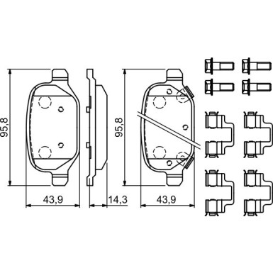 Bremsklötze | FIAT Panda 12 | 0 986 494 935
