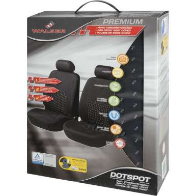 Autositzbezug DotSpot | 2VS 2tlg 2NS, schwarz/monumentgrau | 11938