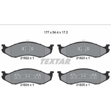 Bremsbelagsatz Jeep P. Cherokee/Grand Cherokee -99/Wrangler | 2182202