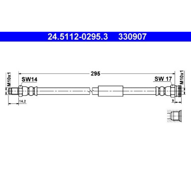 ATE Bremsschlauch | 24.5112-0295.3