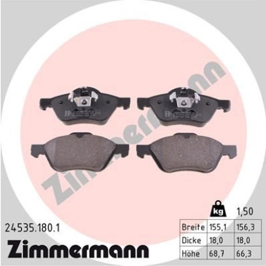 ZIMMERMANN Bremsbeläge