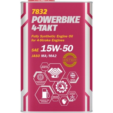 MANNOL 4-Takt Powerbike 15W-50 7832 1 Liter | MN7832-1ME
