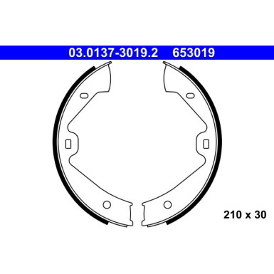 Bremsbackensatz, Feststellbremse | 03.0137-3019.2