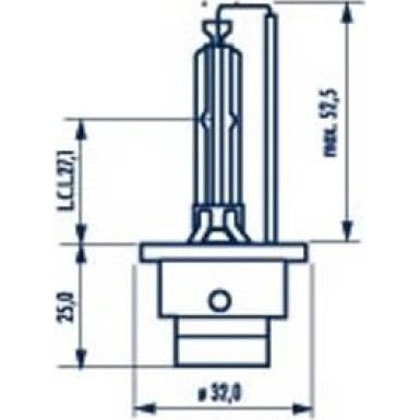 Xenon-Birne D2S 85V/35W Schaft P32D-2 | 84002 Xenon-Birne D2S 85V/35W Schaft P32D-2 | 84002