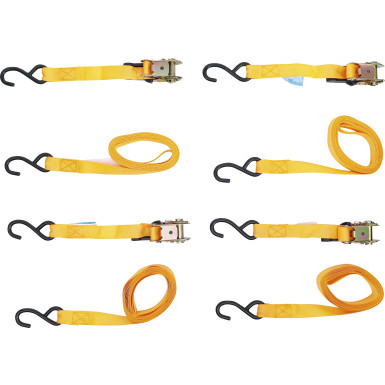 BGS Knarren-Spannband-Satz | mit schweren Haken | 5 m x 25 mm | 4-tlg | 6831