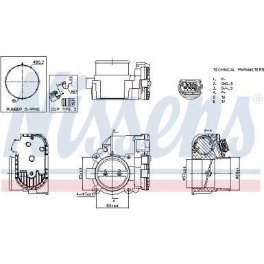 NISSENS Drosselklappenstutzen 955193 FIRST FIT