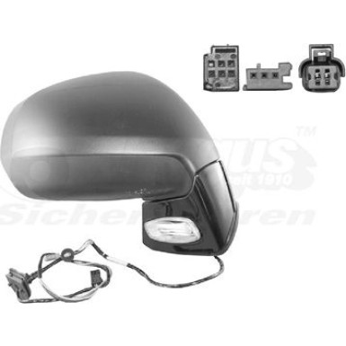 Außenspiegel Citroen C4 Picasso 9Pin konvex +Bodenl. OE 8153G9 HAGUS 972808