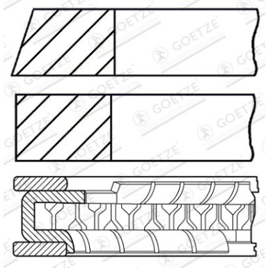 GOETZE ENGINE Kolbenringsatz GOETZE ENGINE Kolbenringsatz