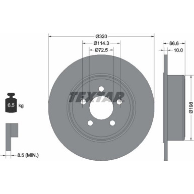 Bremsscheibe Chrysler T. 300C 05 | 92234803