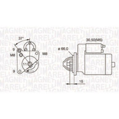 MAGNETI MARELLI Anlasser | 063721260010