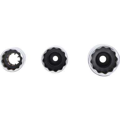 BGS Zündkerzen-Einsatz-Satz Zwölfkant | Antrieb Innenvierkant 10 mm (3/8"""") | SW 14 - 16 - 18 mm | 3-tlg | 6858