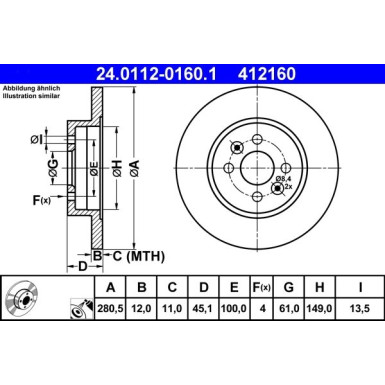 Bremsscheibe | 24.0112-0160.1