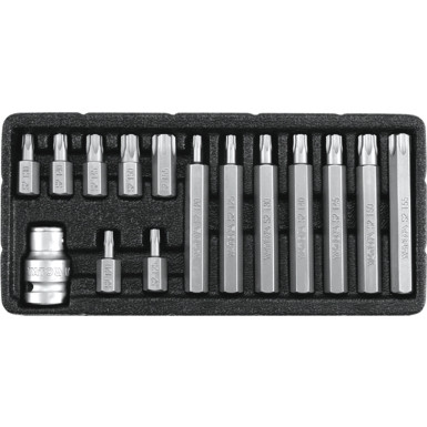 YT-0417 Bitsatz Torx Security T20-T55 15Tlg. Metallkasten