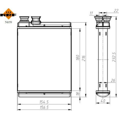 Wärmetauscher, Innenraumheizung EASY FIT 54359