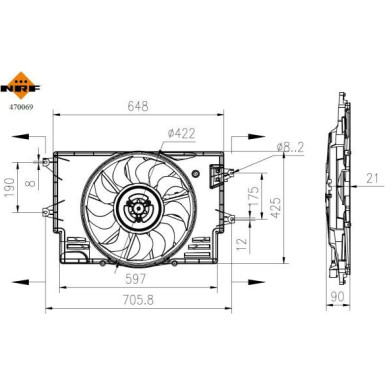 NRF Lüfter, Motorkühlung 470069
