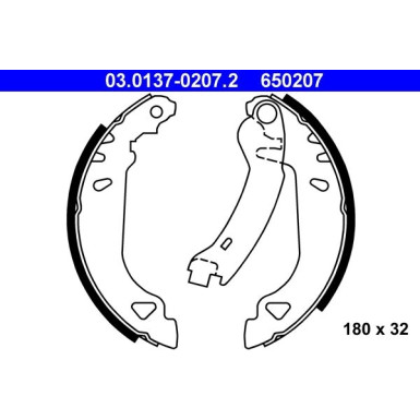 ATE Bremsbacken | 03.0137-0207.2