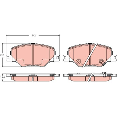 Bremsbelagsatz, Scheibenbremse | OPEL Insignia 17 | GDB2424 Bremsbelagsatz, Scheibenbremse | OPEL Insignia 17 | GDB2424