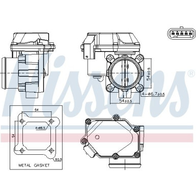 NISSENS Drosselklappenstutzen 955260 NISSENS Drosselklappenstutzen 955260