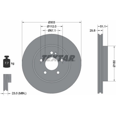 Bremsscheibe Db P. M (W163) 2.3I-4.3I 02/98-06/05 PRO+ 92089905