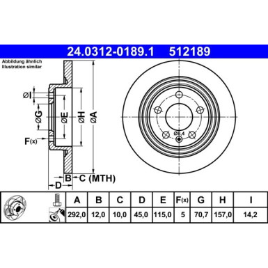 Bremsscheibe Opel T. Astra/Cascada/Zafira 10- Power Disc PowerDisc 24.0312-0189.1