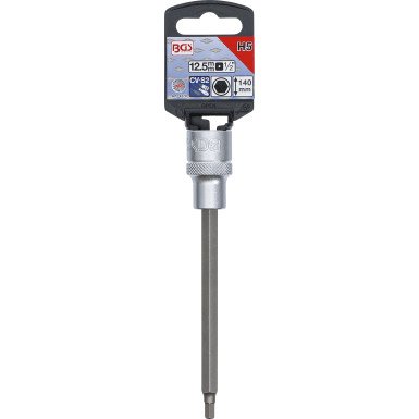 BGS Bit-Einsatz | Länge 140 mm | Antrieb Innenvierkant 12,5 mm (1/2"""") | Innensechskant 5 mm | 4270