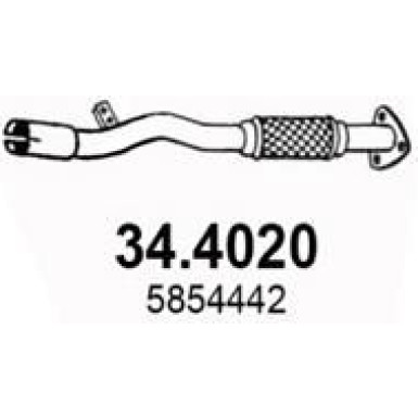 Abgasrohr | OPEL Combo,Meriva 01 | 34.4020
