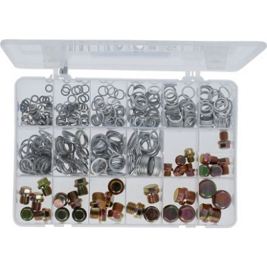 BRILLIANT TOOLS Sortiment an Ölablassschrauben und Dichtungen 543-teilig BT711200
