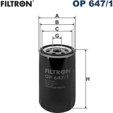 FILTRON Ölfilter | OP 647/1