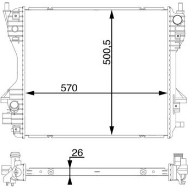 MAHLE Kühler, Motorkühlung CR 1200 000S