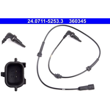 Sensor, Raddrehzahl | 24.0711-5253.3