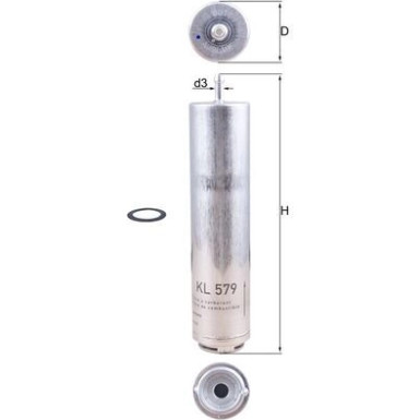 MAHLE Kraftstofffilter | KL 579D