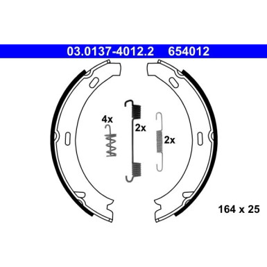 03.0137-4012.2 Bremsbackensatz, Feststellbremse 03.0137-4012.2 Bremsbackensatz, Feststellbremse