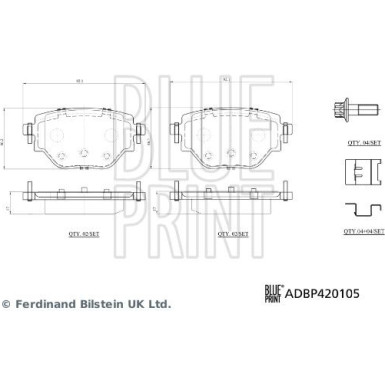 Bremsbelagsatz, Scheibenbremse | ADBP420105 Bremsbelagsatz, Scheibenbremse | ADBP420105
