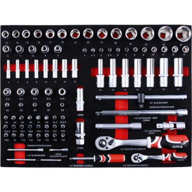 YT-55290 Werkzeugwagen Mit Sortiment 211-Tlg.