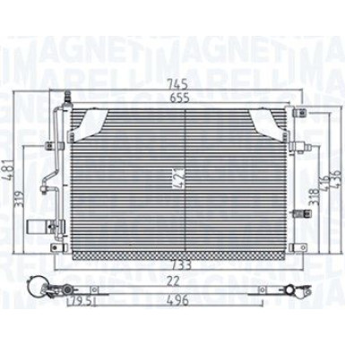 MAGNETI MARELLI Kondensator, Klimaanlage | 350203914000